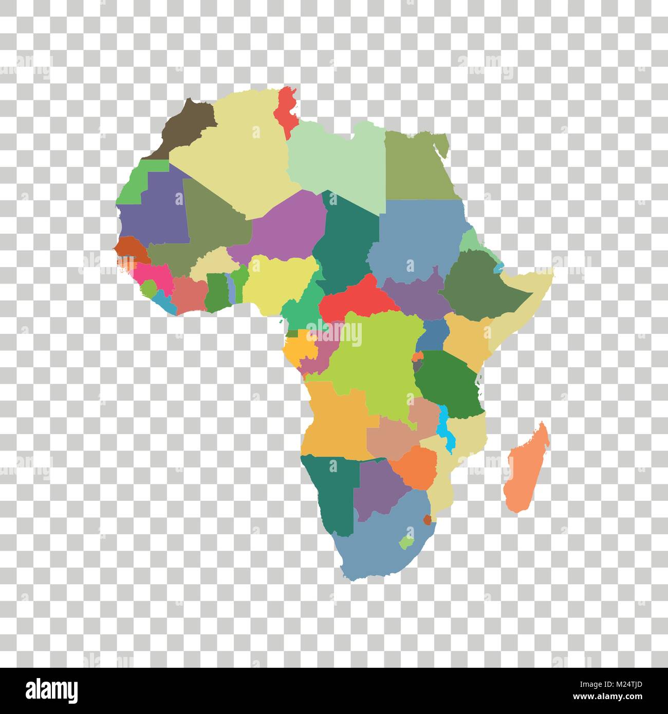 Mappa vettoriale dell Africa Illustrazione Vettoriale