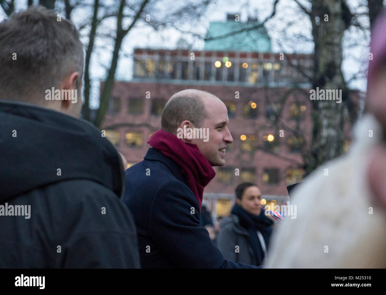 Il Duca e la Duchessa di Cambrigde visitare la Norvegia, febbraio 2018 Foto Stock