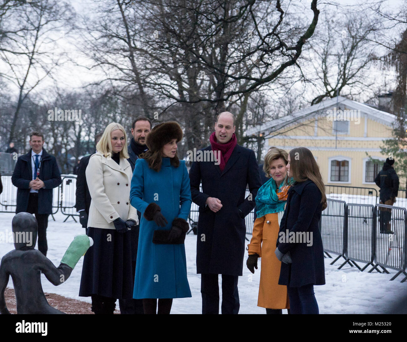 Il Duca e la Duchessa di Cambrigde visitare la Norvegia, febbraio 2018 Foto Stock