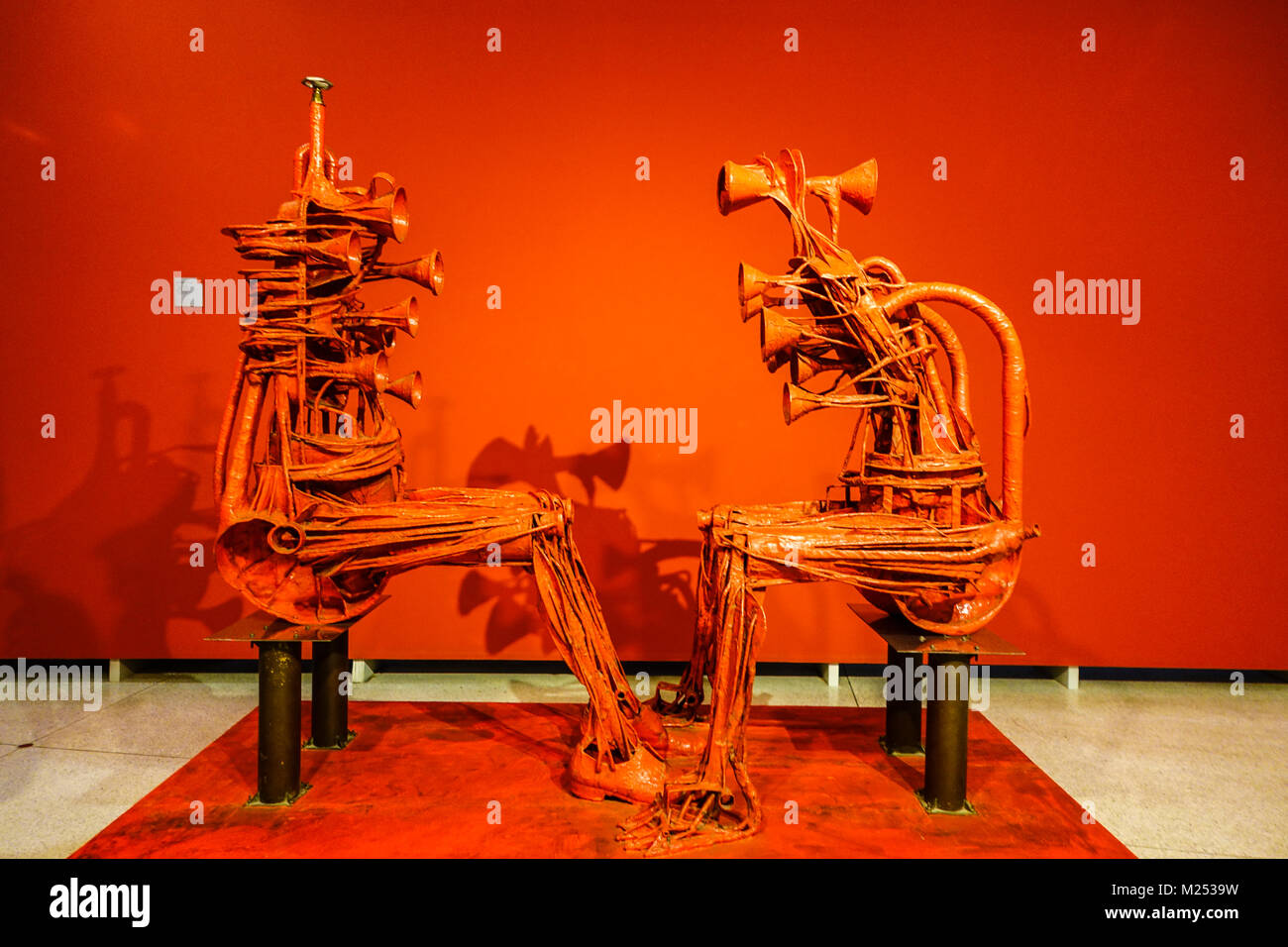 Karel Nepras, grande dialogo, Veletrzni palac, arte contemporanea Galleria Nazionale di Praga Holesovice, Repubblica Ceca Foto Stock