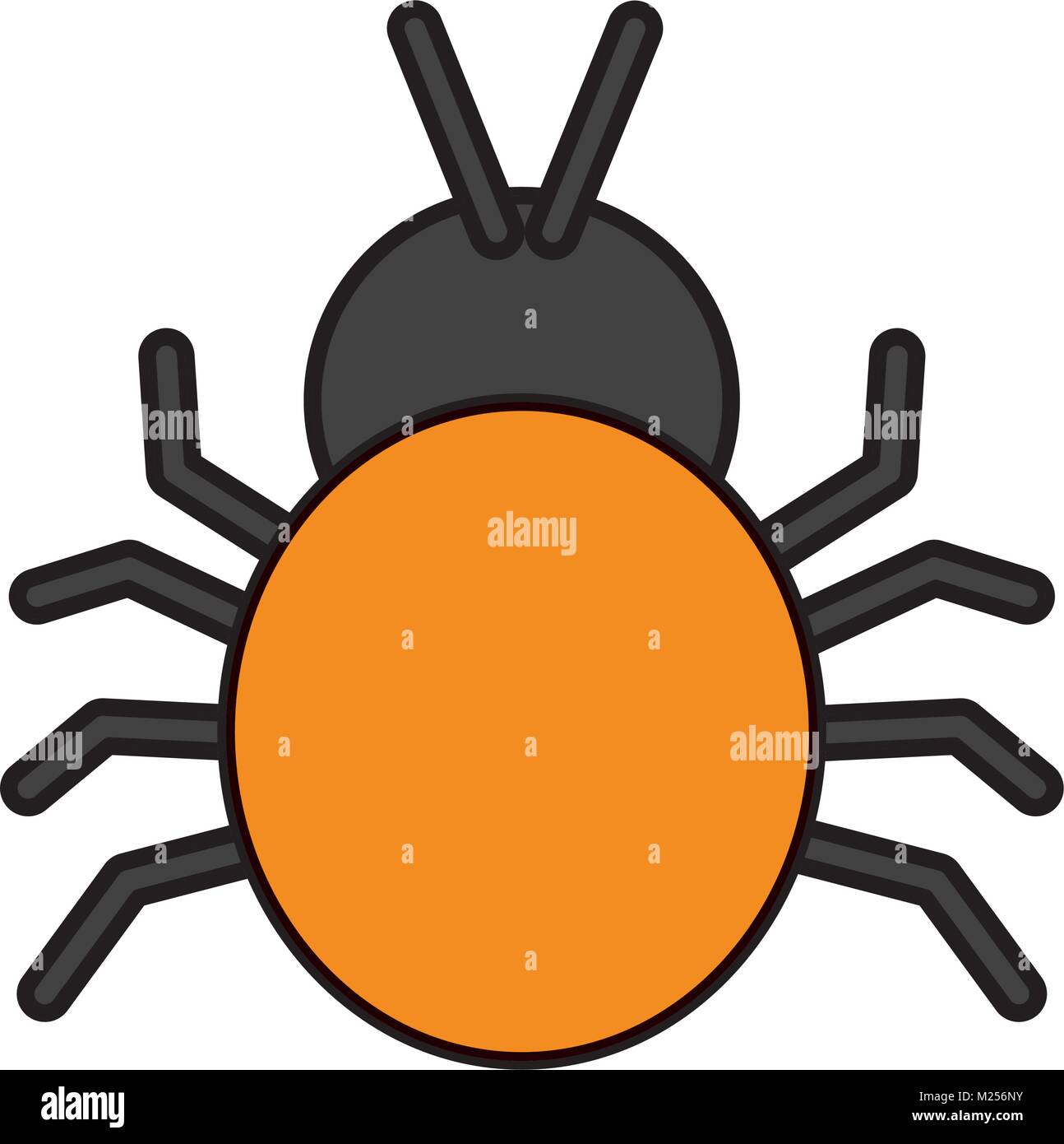 Attacco da parte di un virus di bug che entrano nel sistema Illustrazione Vettoriale
