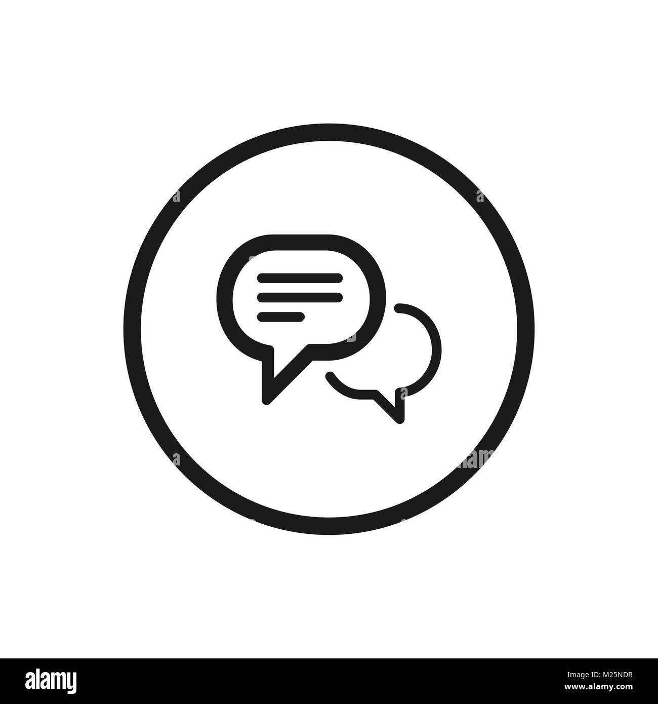 Icona Chat su uno sfondo bianco. Illustrazione Vettoriale Illustrazione Vettoriale