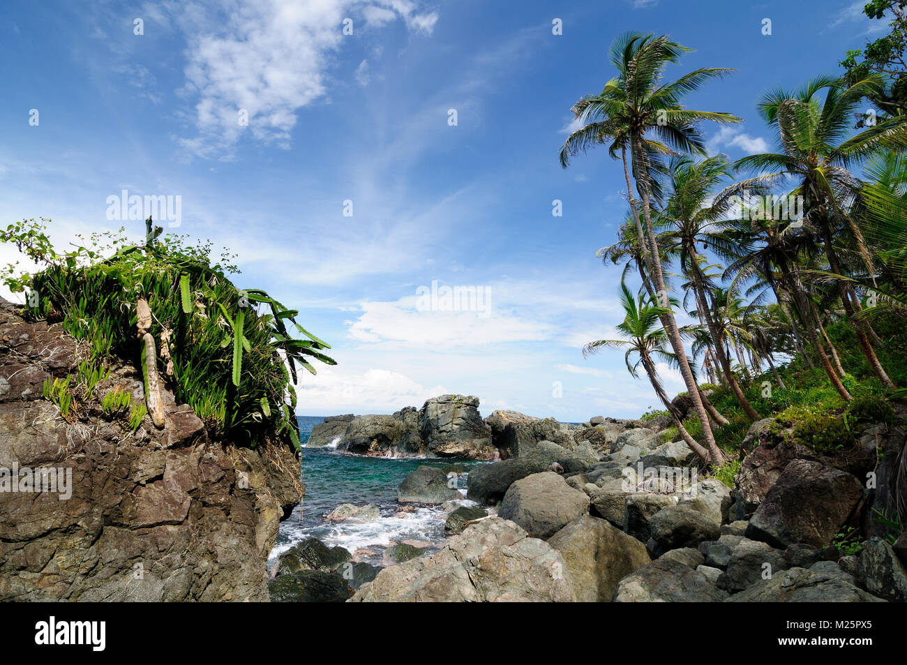 La Colombia, Costa Selvaggia del Mar dei Caraibi Foto Stock