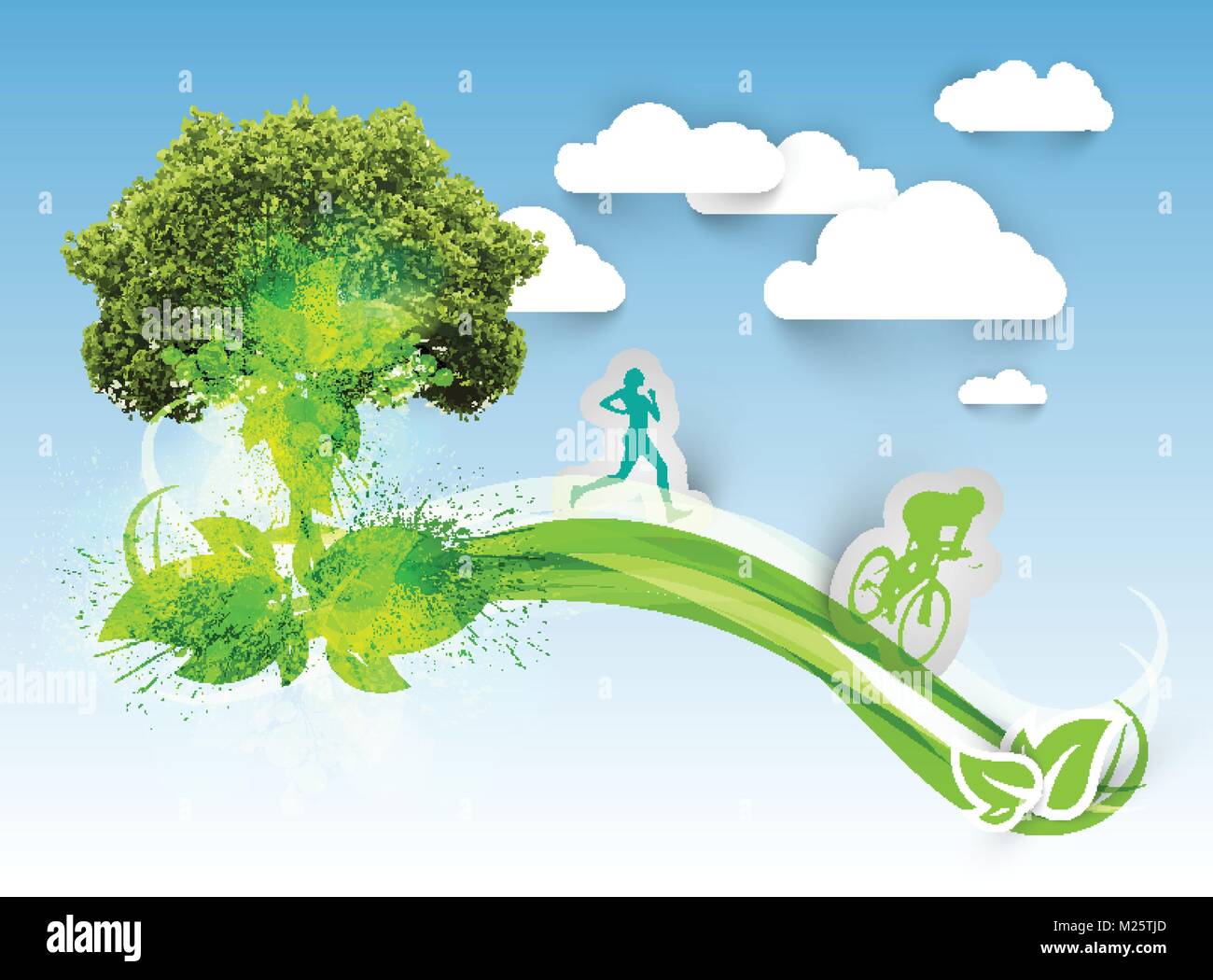 Land scape sport illustrazione vettoriale Illustrazione Vettoriale