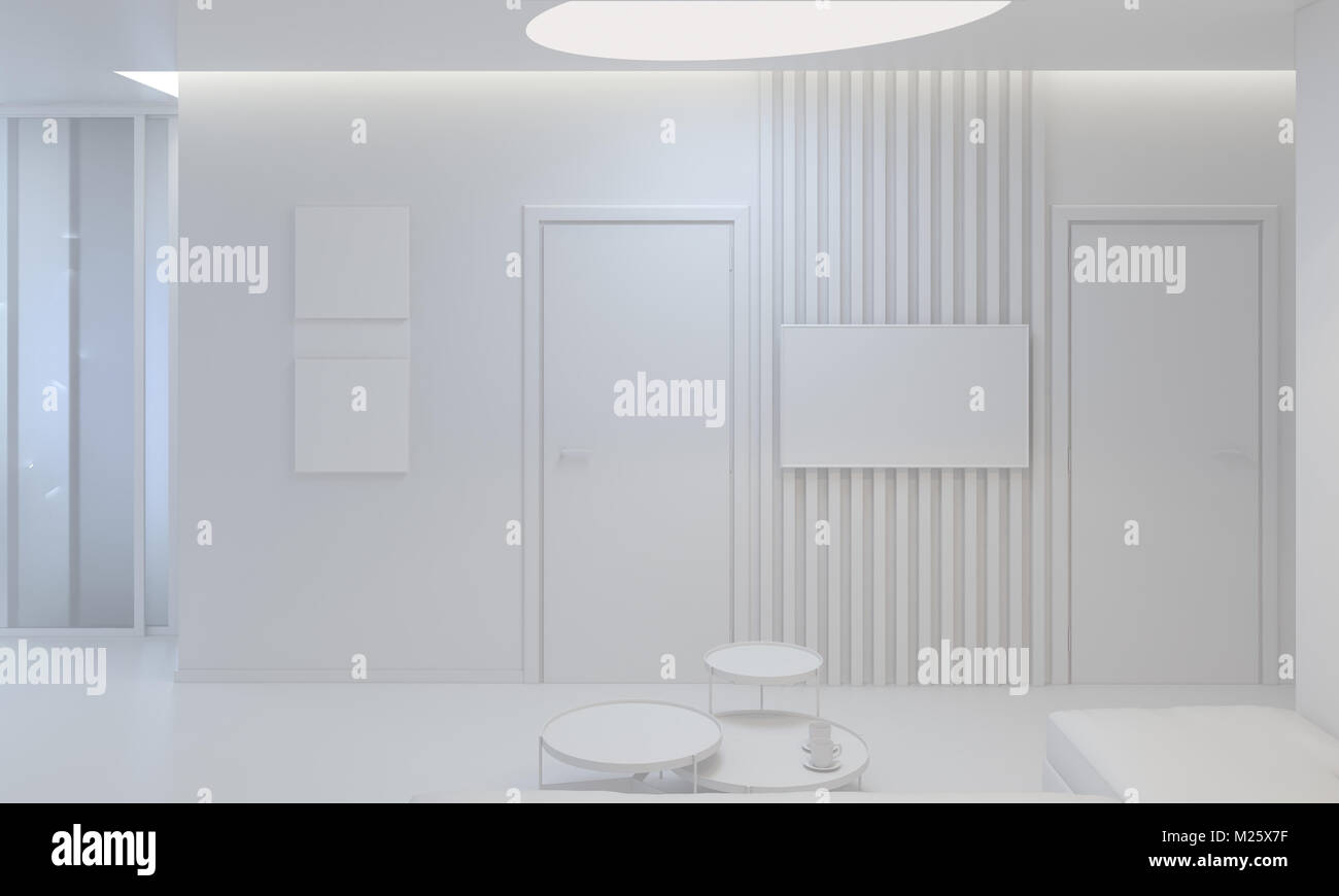 Eseguire il rendering di privato spazio lobby Foto Stock