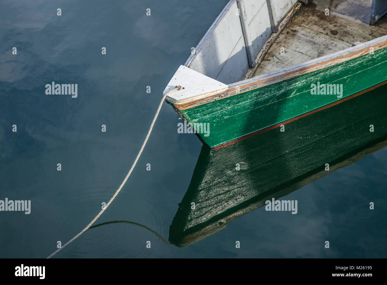 Gommoni ormeggiati a Rockport, ma porto Foto Stock