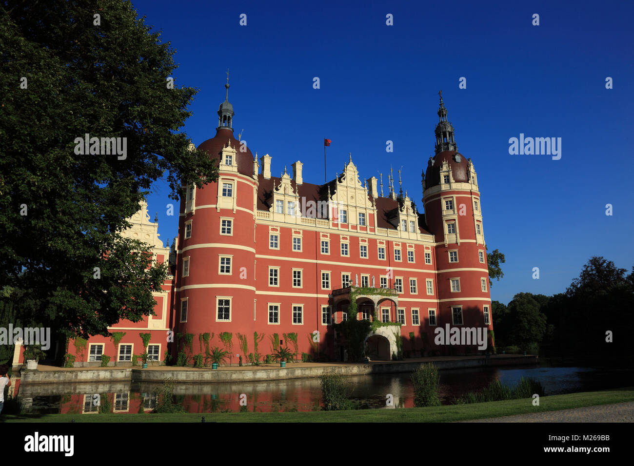 Schloss Muskau, Bad Muskau, Landkreis Görlitz, in Sassonia, Germania , Sachsen, Deutschland Foto Stock