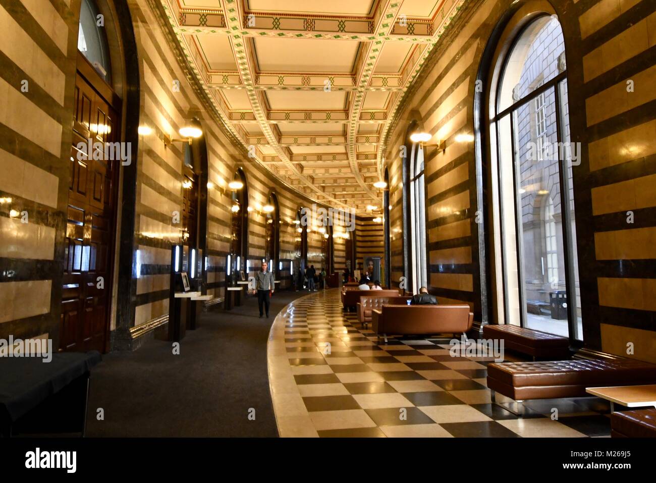 All'interno di Manchester Town Hall Foto Stock