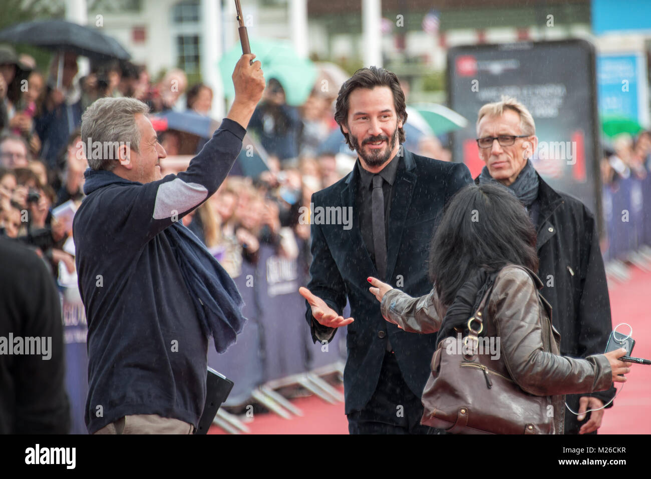 Attore Keanu Reeves assiste il Knock Knock Premiere durante la quarantunesima Deauville American Film Festival nel settembre5, 2015 a Deauville, Francia Foto Stock