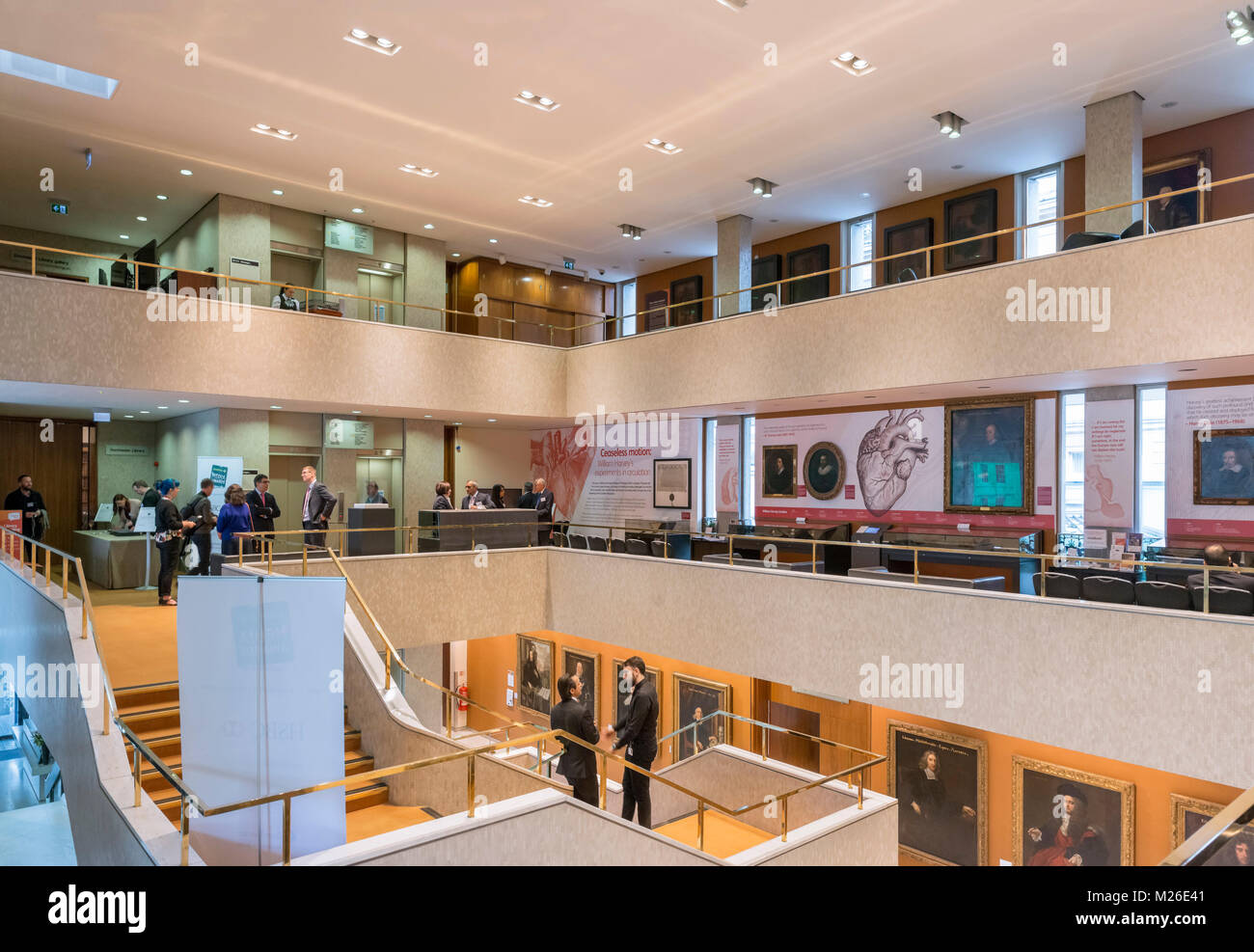 Interno del Royal College of Physicians di Londra, Inghilterra, Regno Unito Foto Stock