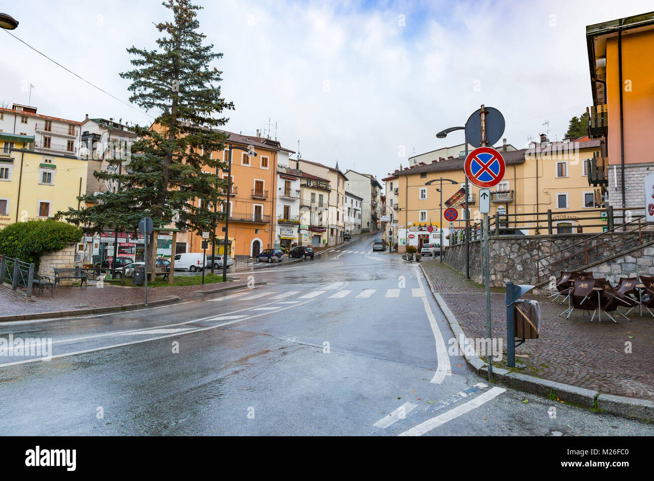 Roccaraso, Abruzzo, Italia. Il 13 ottobre 2017. Documentazione fotografica tra le strade di Roccaraso Foto Stock