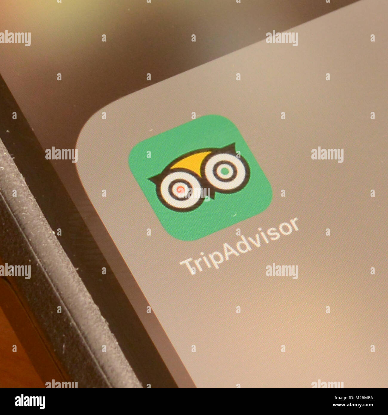 TripAdvisor viaggi e hotel prenotazione applicazione su smart schermata telefono Foto Stock