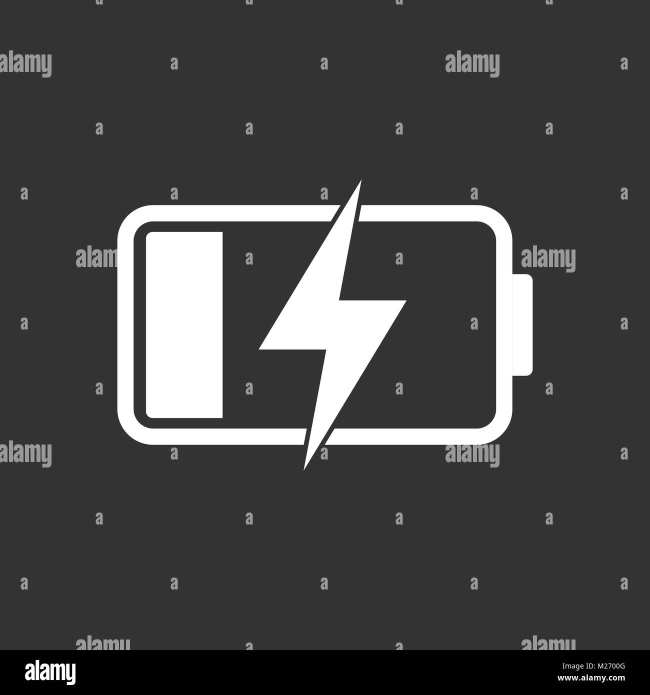 Indicatore del livello di carica della batteria. Illustrazione Vettoriale su sfondo nero. Illustrazione Vettoriale