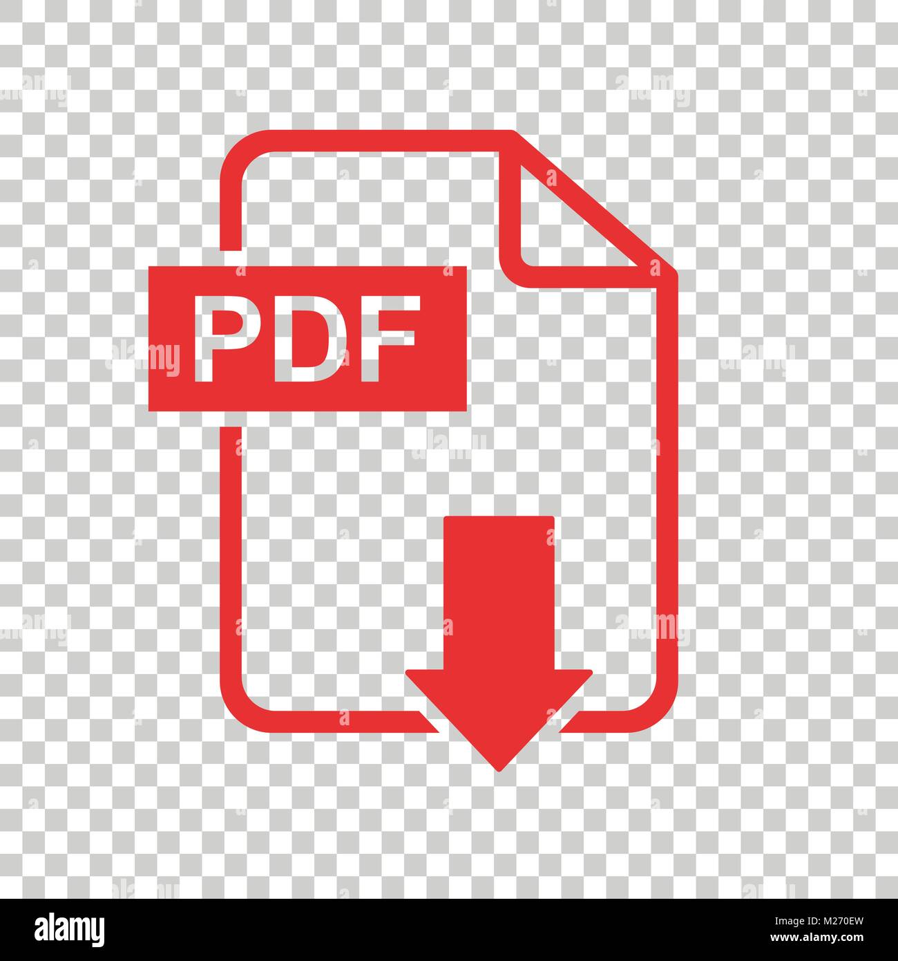 Scarica il pdf icona vettore. Semplice piatto pittogramma per business, marketing, internet concetto. Illustrazione Vettoriale su sfondo isolato. Illustrazione Vettoriale