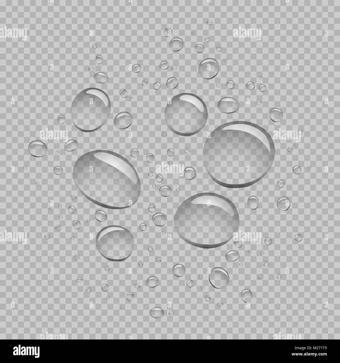 Le bolle d'acqua trasparente del modello Illustrazione Vettoriale