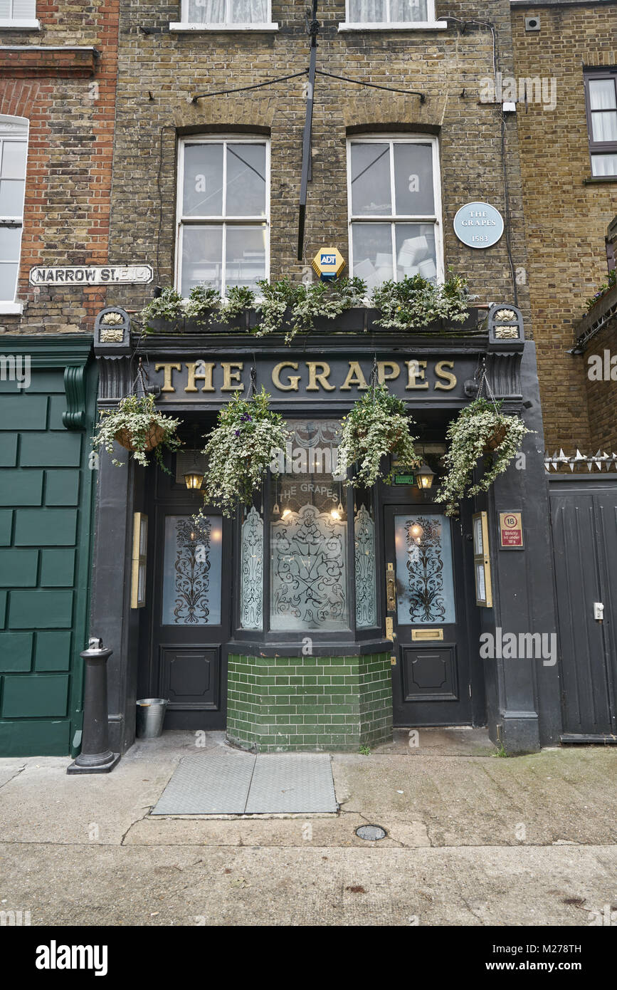Le uve pub london limehouse Foto Stock