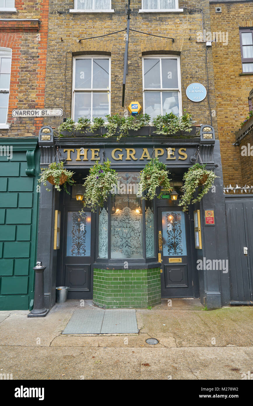 Le uve pub london limehouse Foto Stock