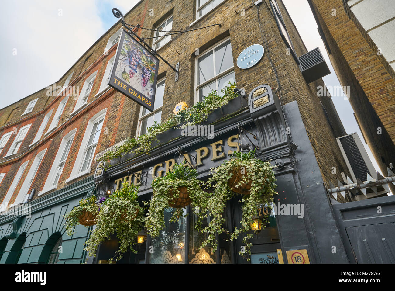 Le uve pub london limehouse Foto Stock