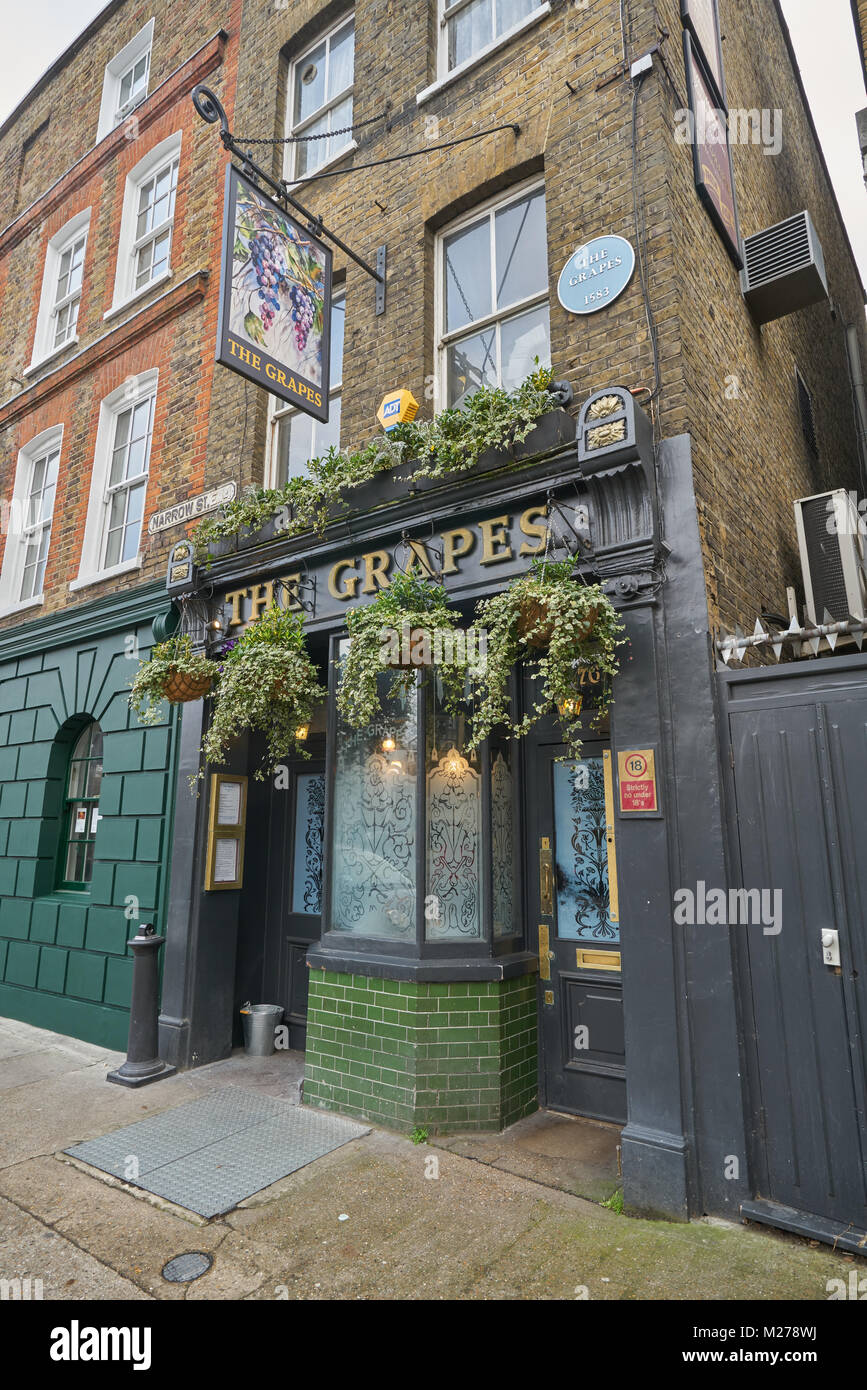 Le uve pub london limehouse Foto Stock