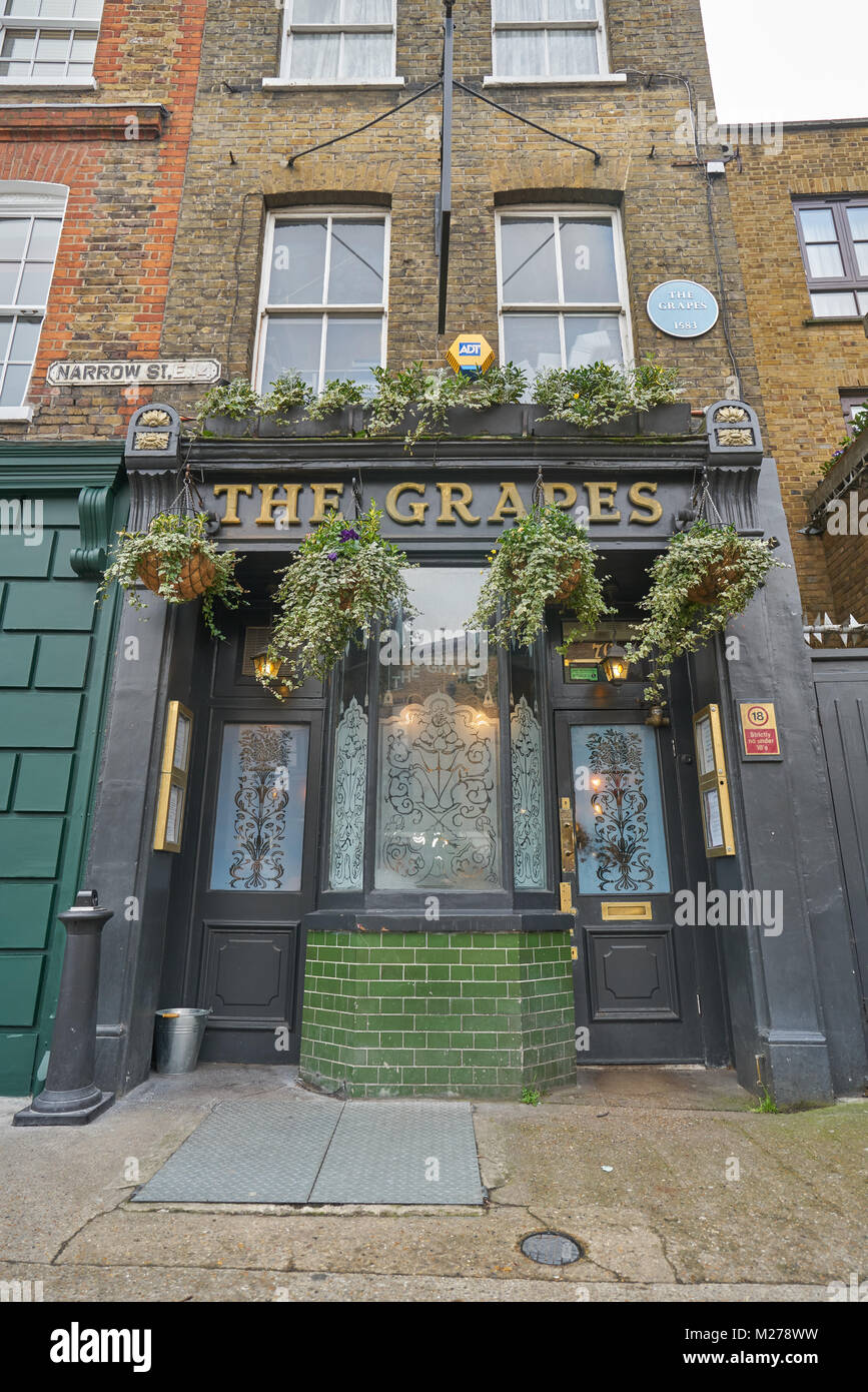 Le uve pub london limehouse Foto Stock