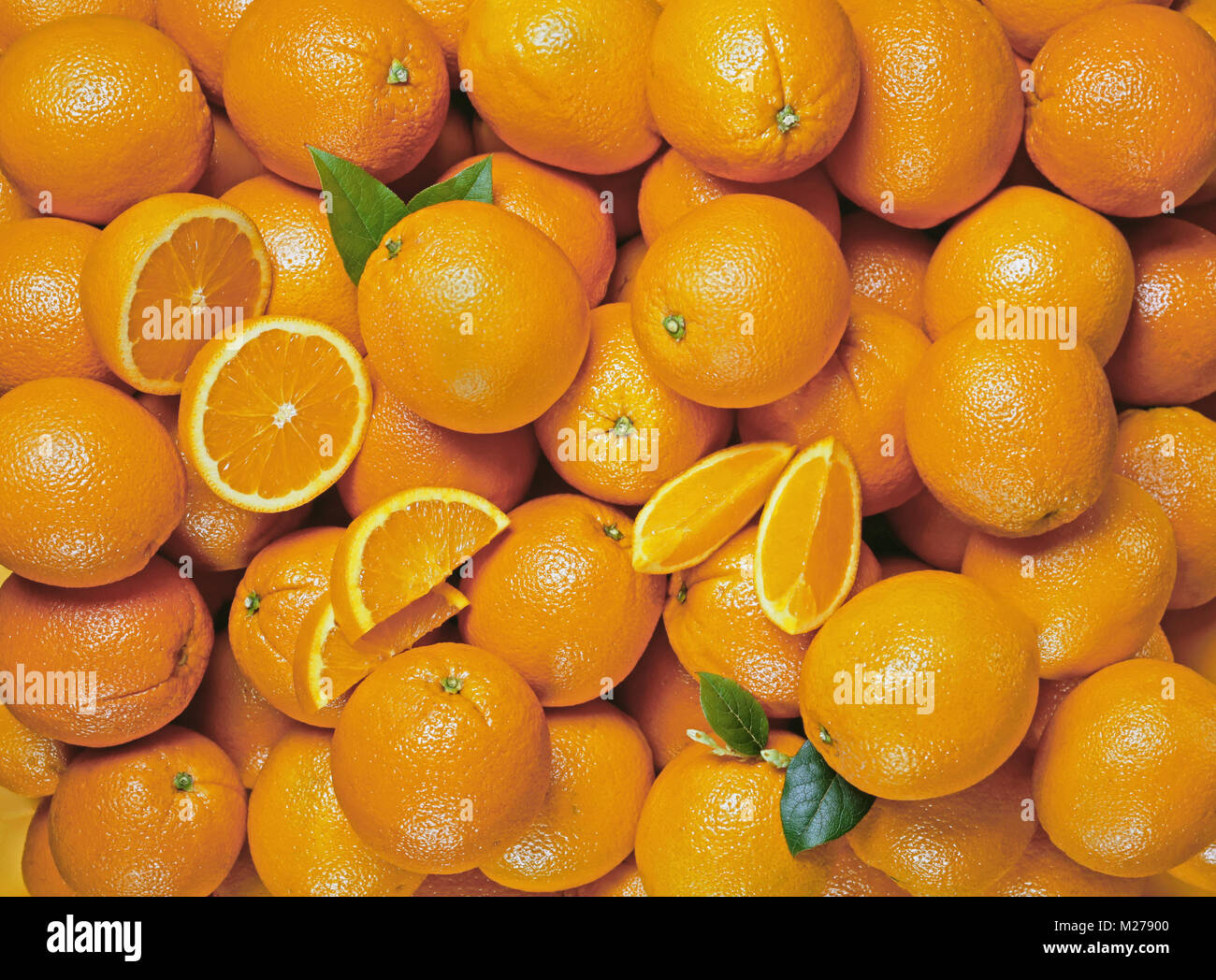 Una scorta di arance. Foto Stock