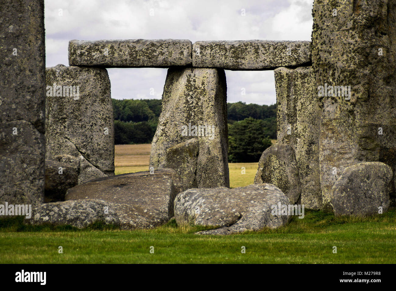 Stonehenge un monumento preistorico nel Wiltshire, Inghilterra, Regno Unito, Foto Stock