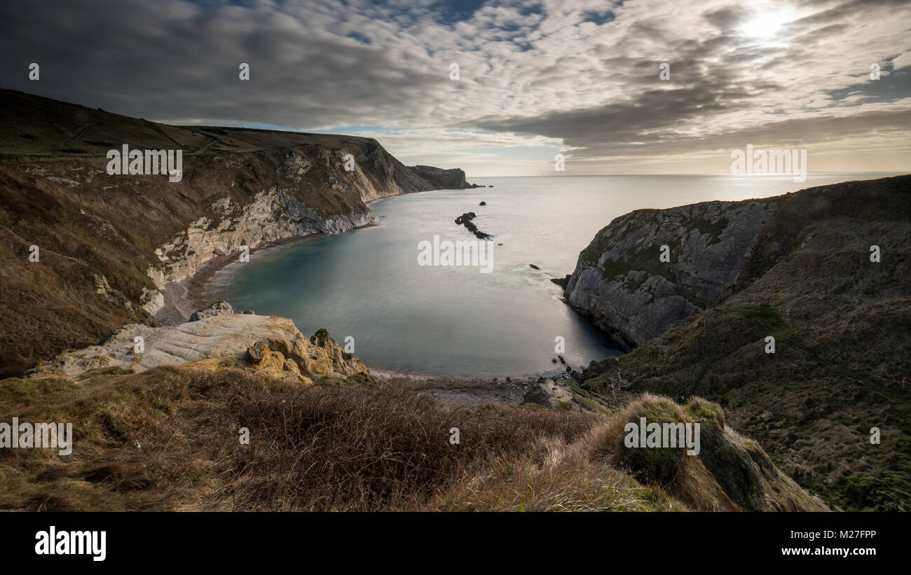 Man O War Bay su Jurassic Coast in Dorset Foto Stock