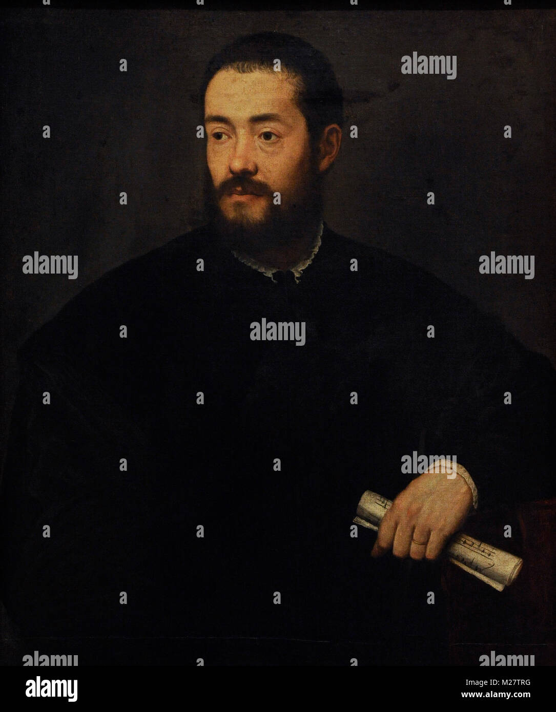 Attribuito ad Antonio Badile (1517-1560), pittore italiano. Ritratto di un musicista, ca. 1550. Galleria Nazionale. Oslo. La Norvegia. Foto Stock