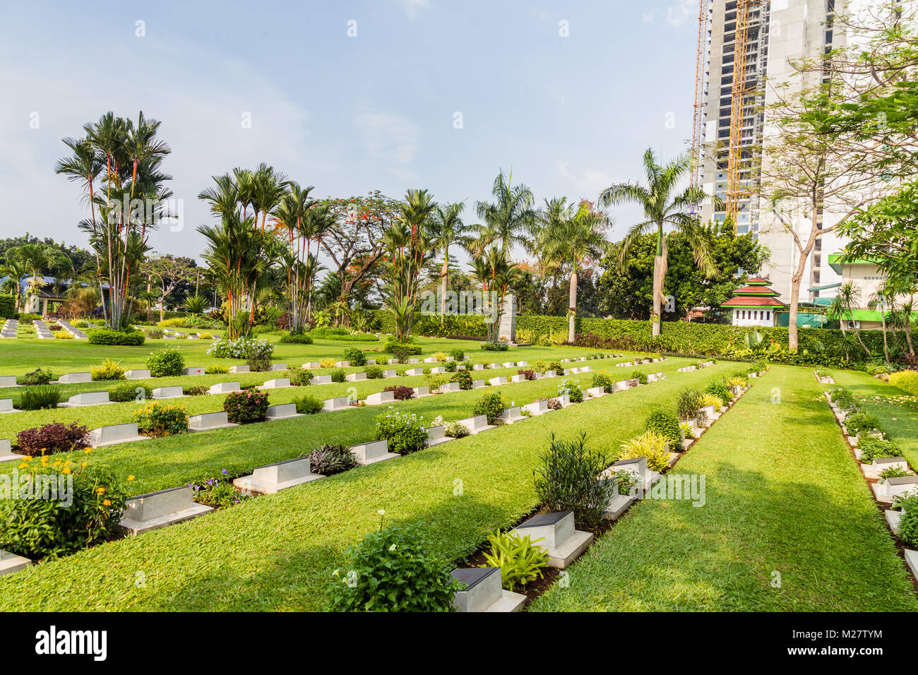 Campo inglese di onore Menteng Pulo di Jakarta, isola di Giava, in Foto Stock