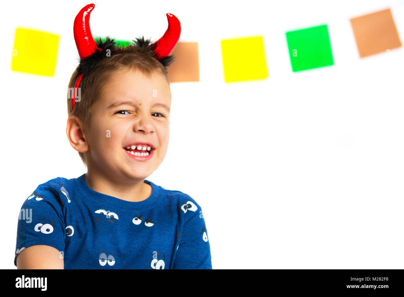 Ritratto di un bambino felice nello stile di Halloween Foto Stock