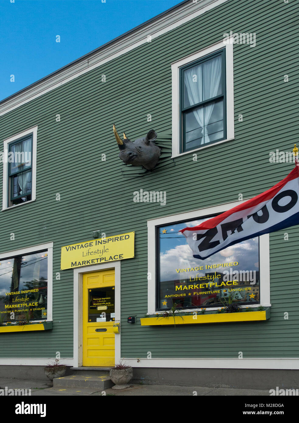 Vintage stile di vita ispirato marketplace Burlington VT Foto Stock