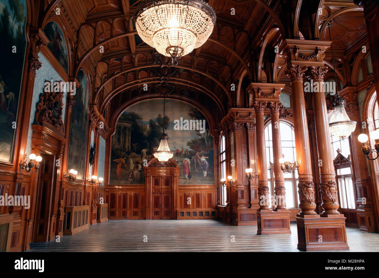 Zandnersaal, hall nel bagno imperiale di 1895, Carlsbad, Regione di Karlovy Vary, Boemia, Repubblica Ceca, Europa Foto Stock