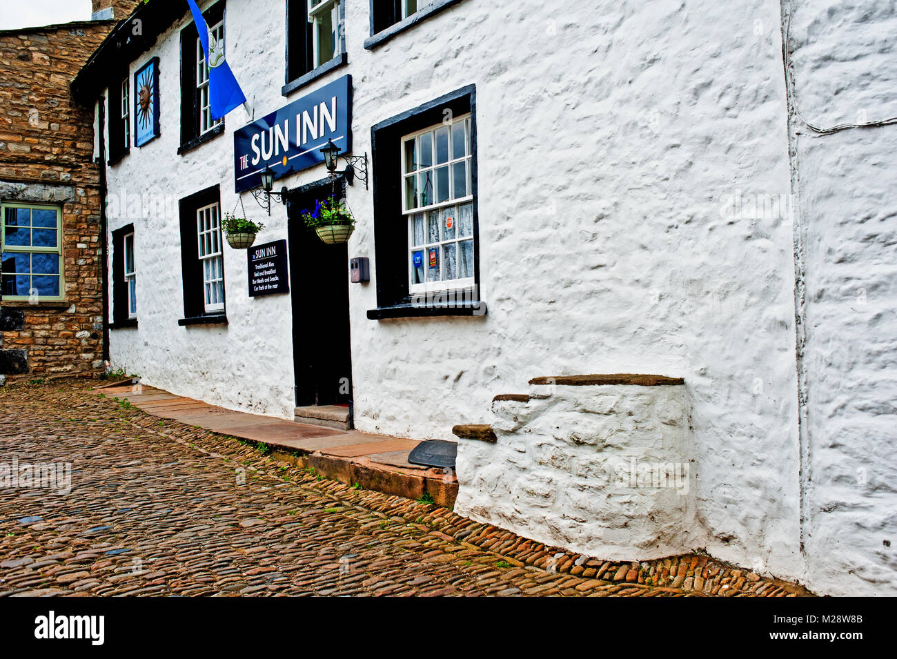 Sun Inn e fasi di pullman, ammaccature, Cumbria Foto Stock