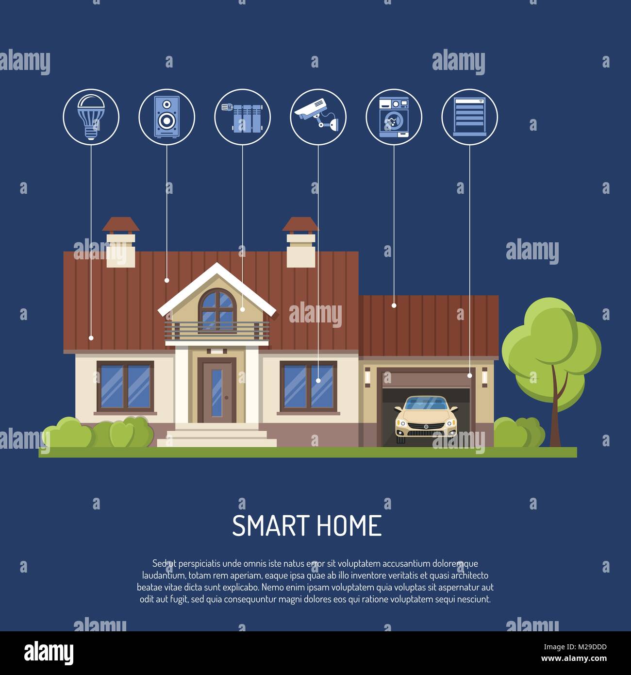 Smart Home e Internet delle cose Illustrazione Vettoriale