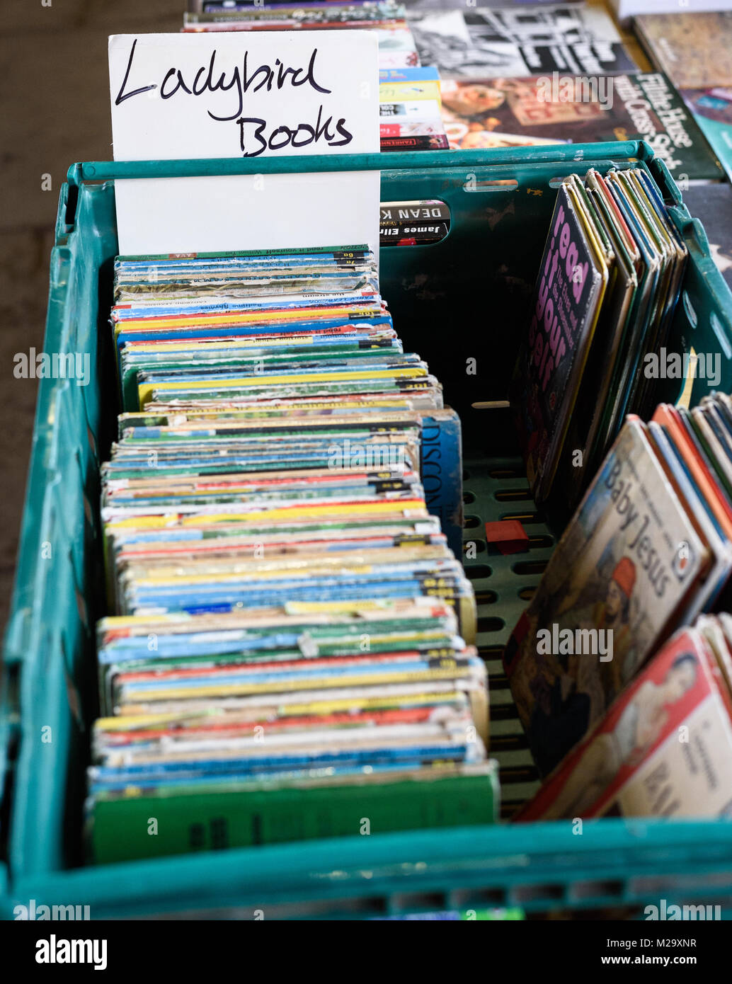 Una selezione di coccinella libri per bambini per la vendita a un libro aperto sul mercato. Foto Stock