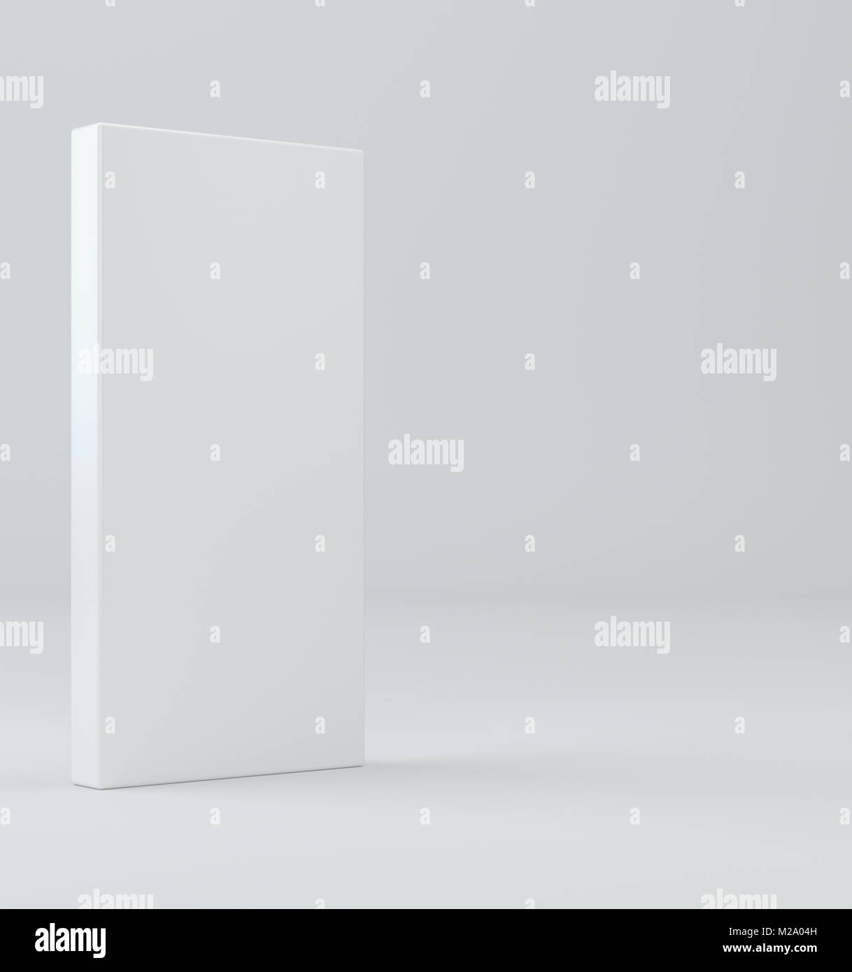 Vuoto bianco prodotto pacchetto carta da imballo scatola di cartone. 3d'illustrazione. Foto Stock