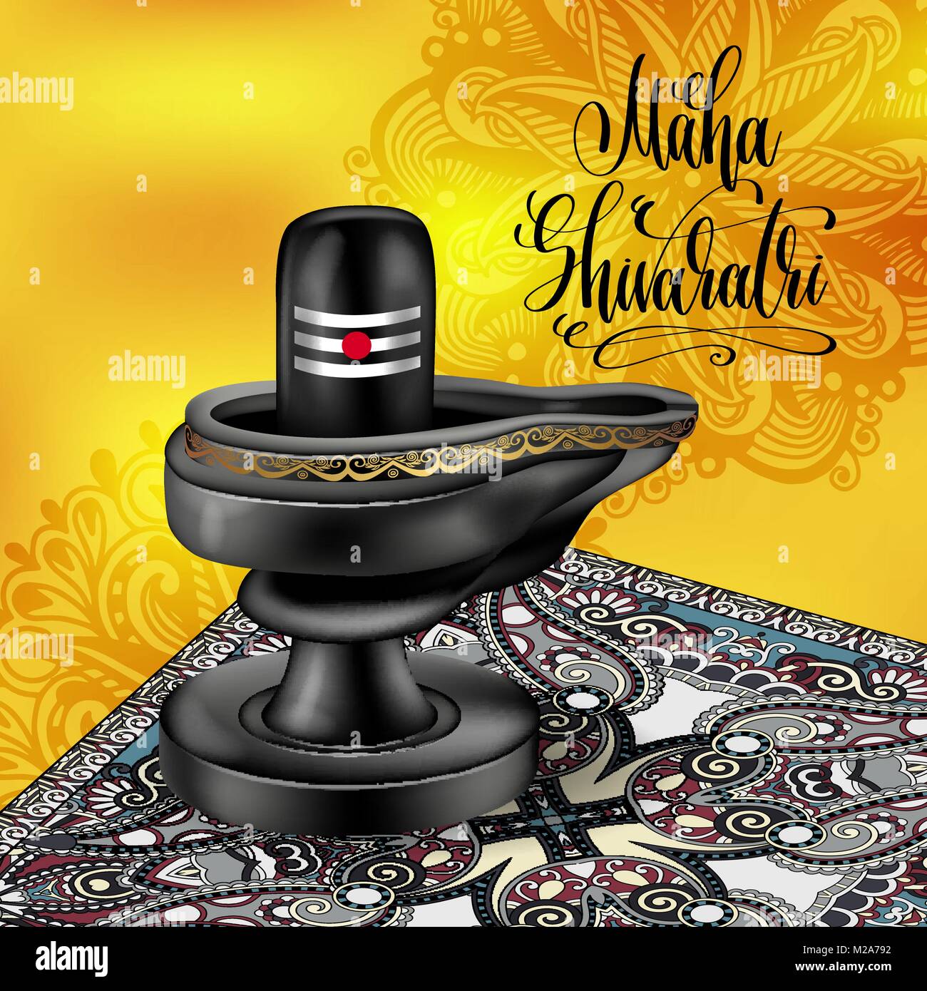 Felice maha shivaratri poster per indian vacanze inverno design Illustrazione Vettoriale