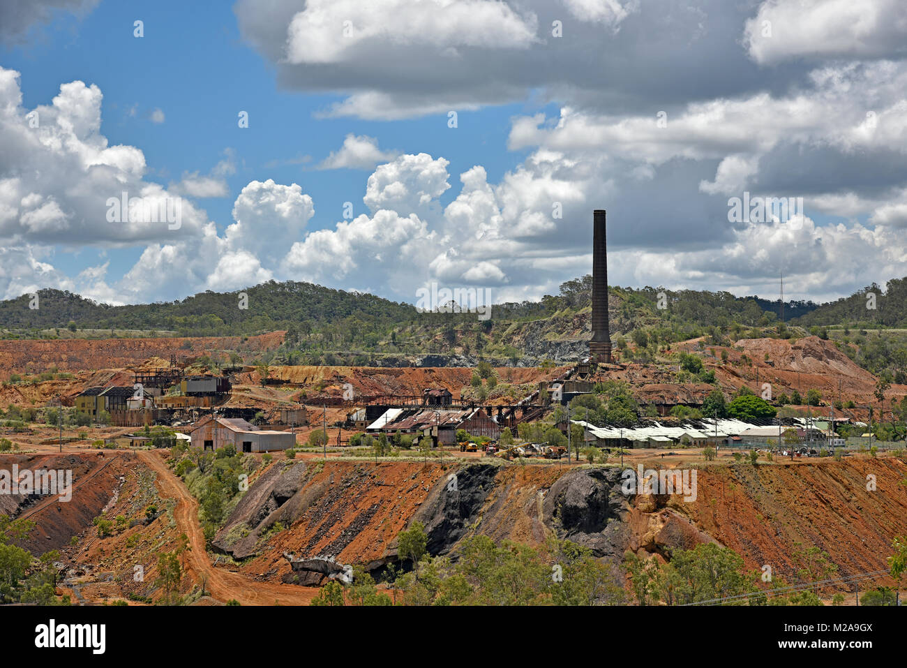 La miniera d'oro a mount morgan nel Queensland in Australia Foto Stock