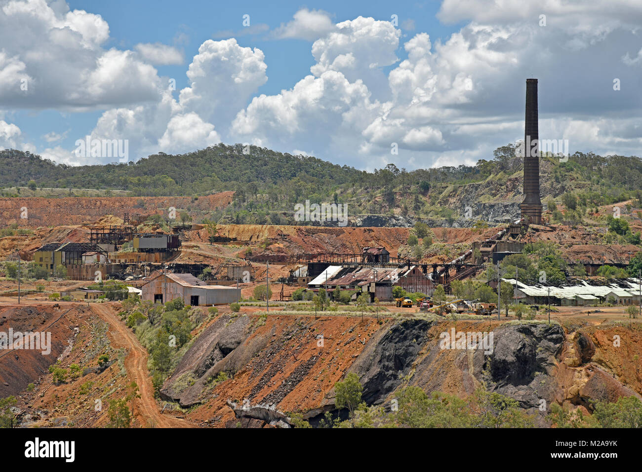 La miniera d'oro a mount morgan nel Queensland in Australia Foto Stock