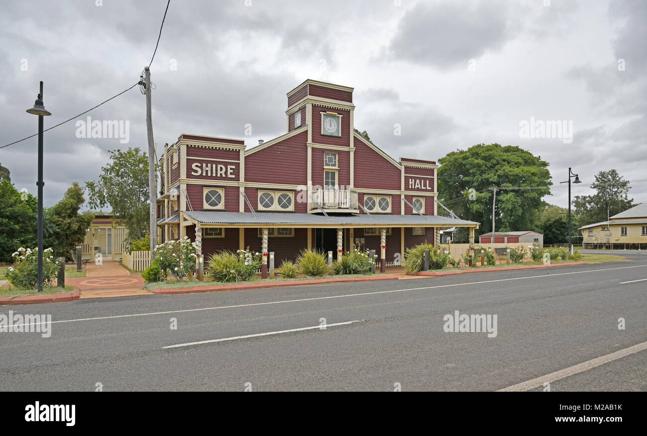 La storica shire hall a Surat nel Queensland, Australia Foto Stock