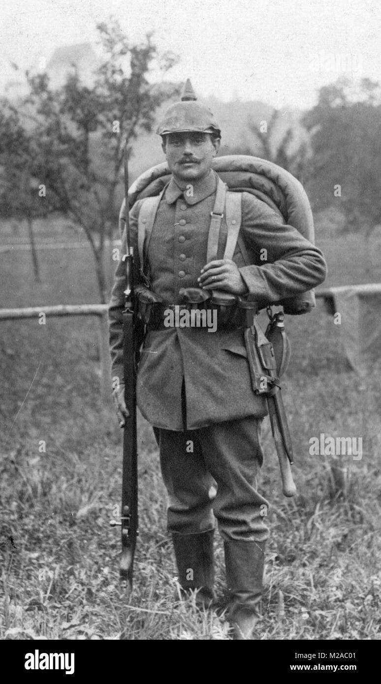 Grande Guerra soldato tedesco Foto Stock