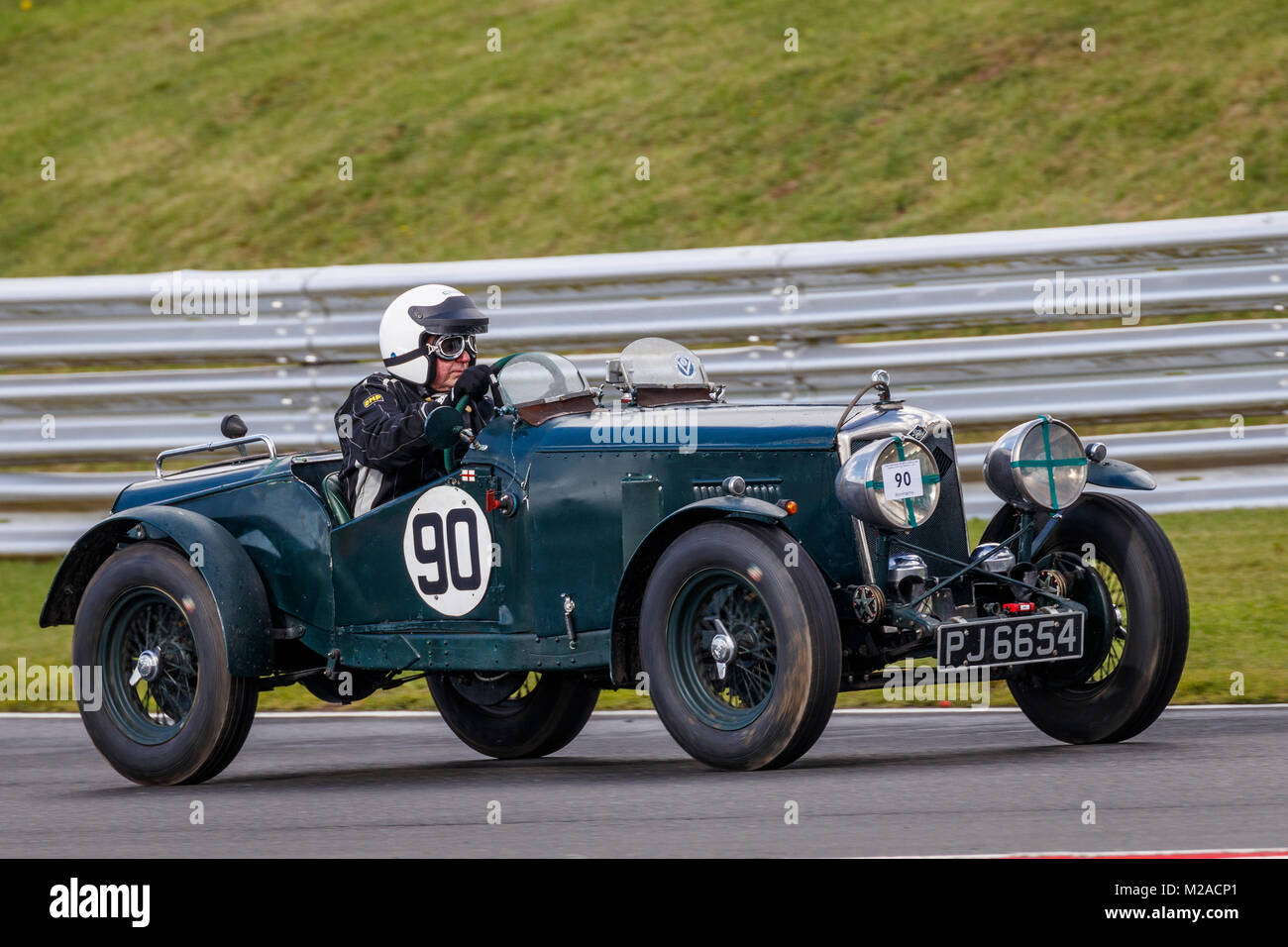 1932 Riley Sport con autista Brian Walton al 2017 Formula Vintage incontro, Snetterton, Norfolk, Regno Unito. Foto Stock