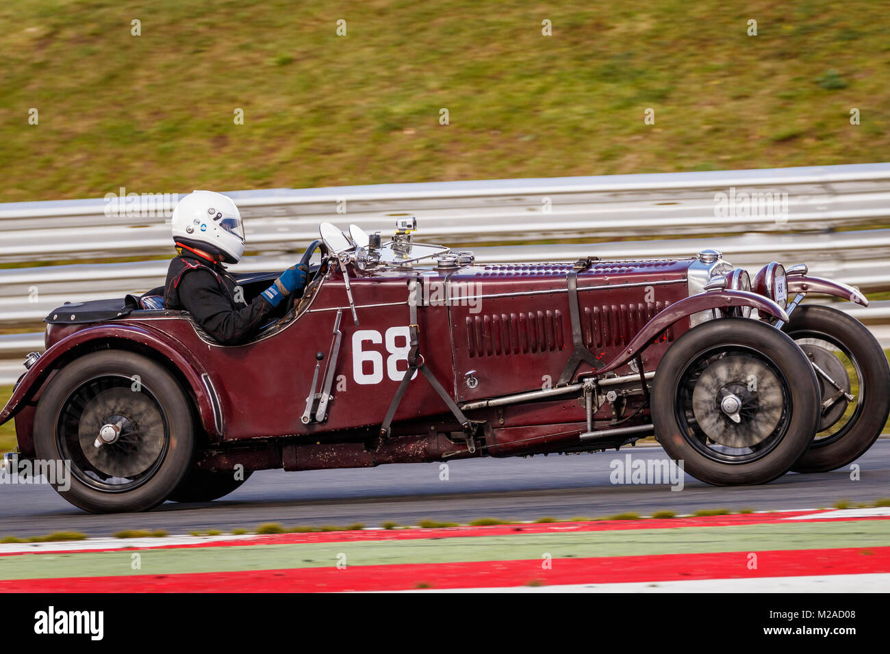 1935 Frazer Nash TT Replica con autista Mark Groves al 2017 Formula Vintage incontro, Snetterton, Norfolk, Regno Unito. Foto Stock