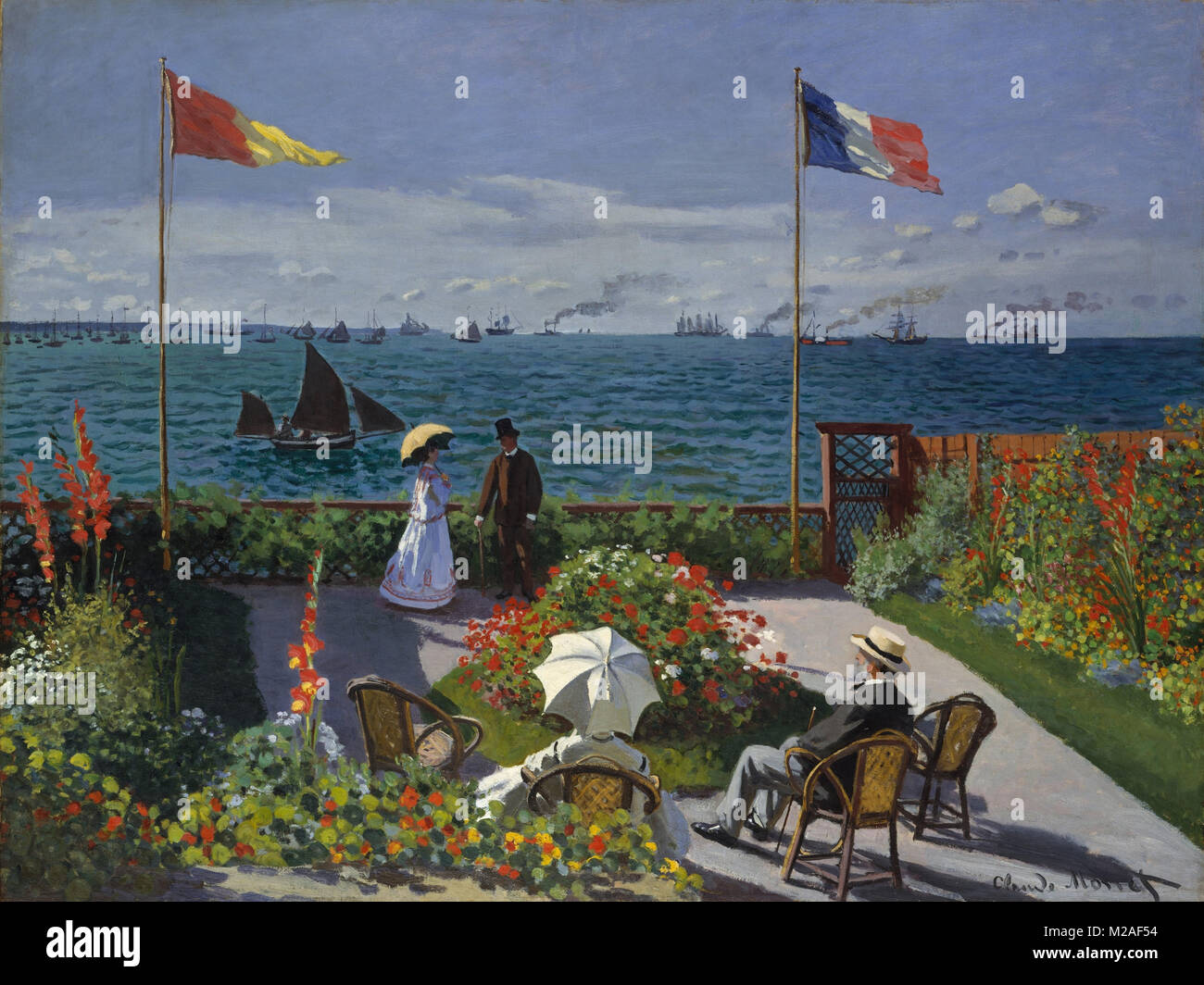 Claude Monet, Giardino a Sainte-Adresse ("Jardin à Sainte-Adresse') Foto Stock