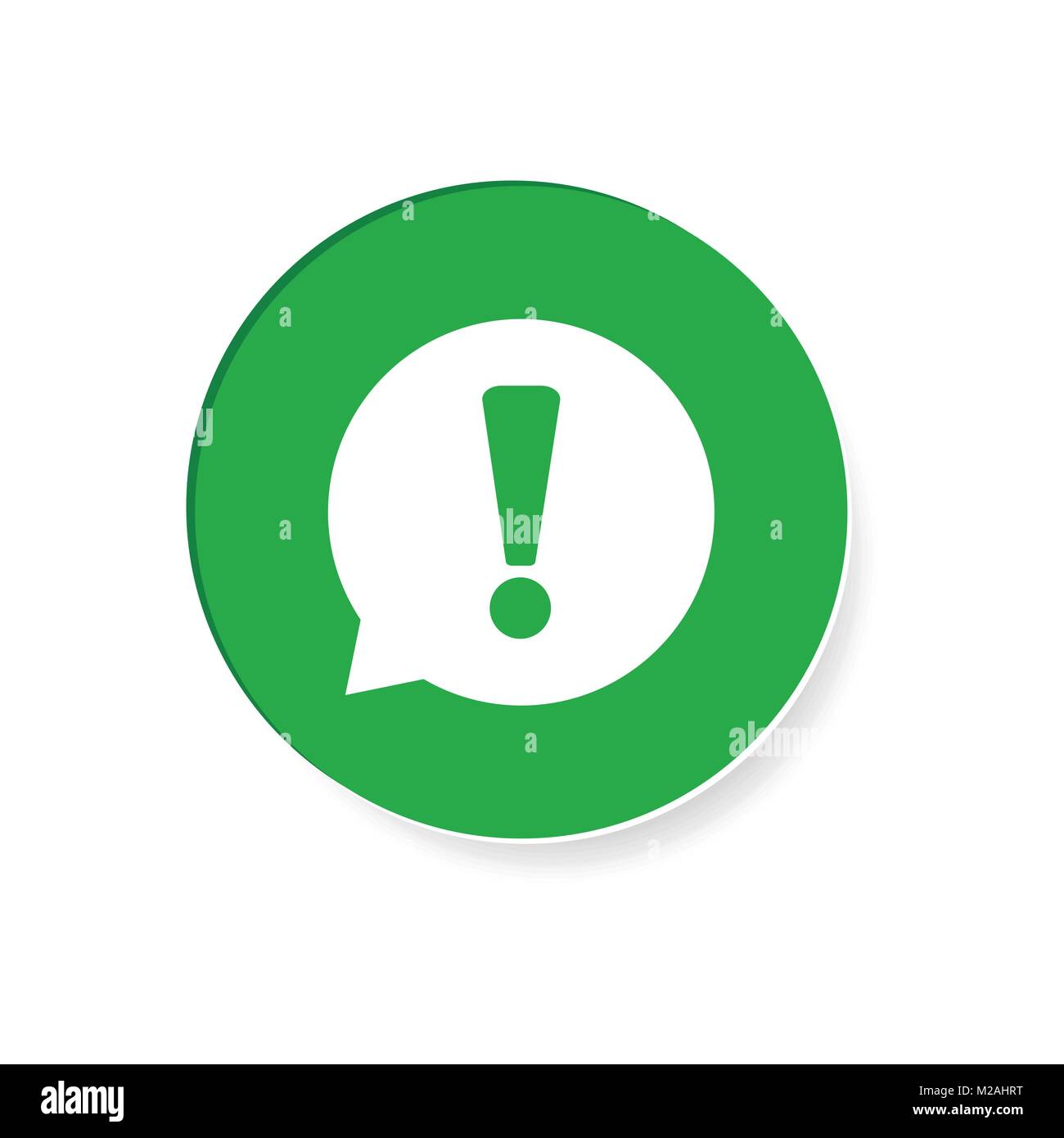 Icona Attenzione illustrazione vettoriale in stile piatto isolato su sfondo bianco. Simbolo per la progettazione di un sito web, il logo, app, ui. Illustrazione Vettoriale