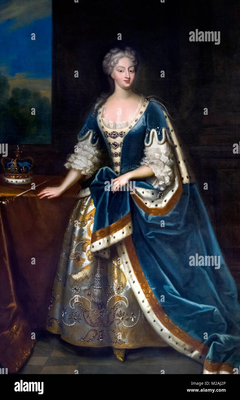 Carolina di Ansbach (1684-1737) da Enoch Seeman, olio su tela, c.1730. Caroline fu regina di Gran Bretagna come la moglie di Re Giorgio II Foto Stock