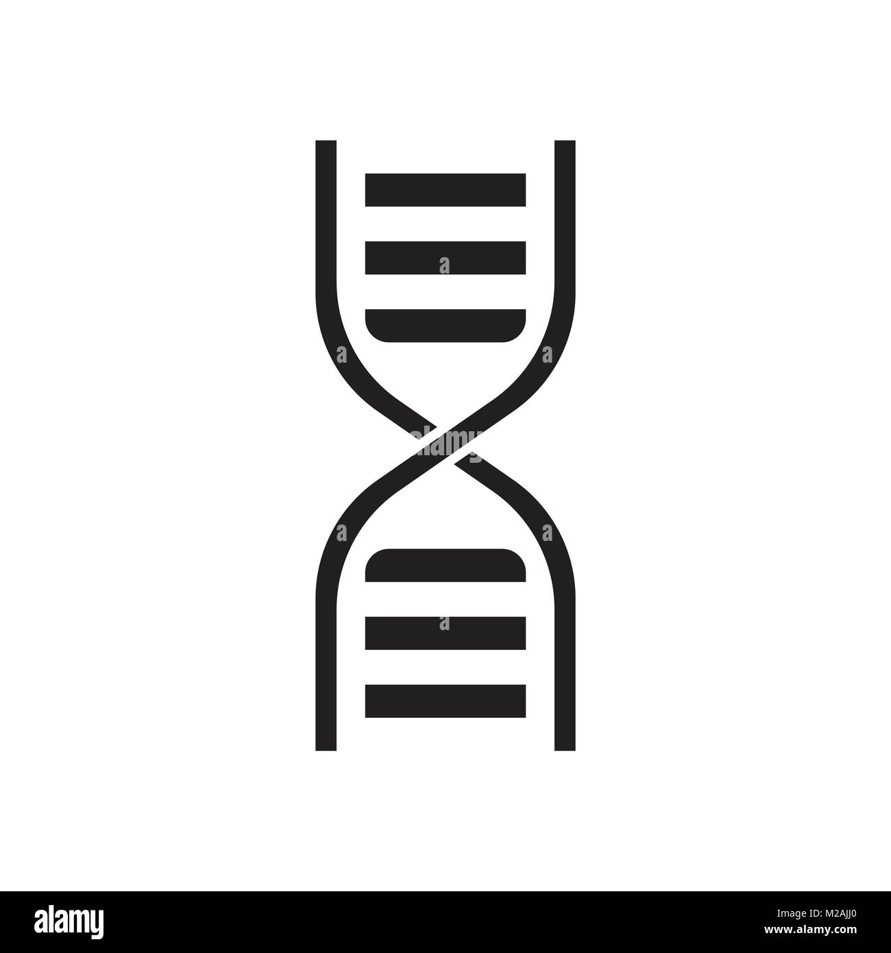 Il vettore di DNA icona. Medecine molecola figura piana. Illustrazione Vettoriale