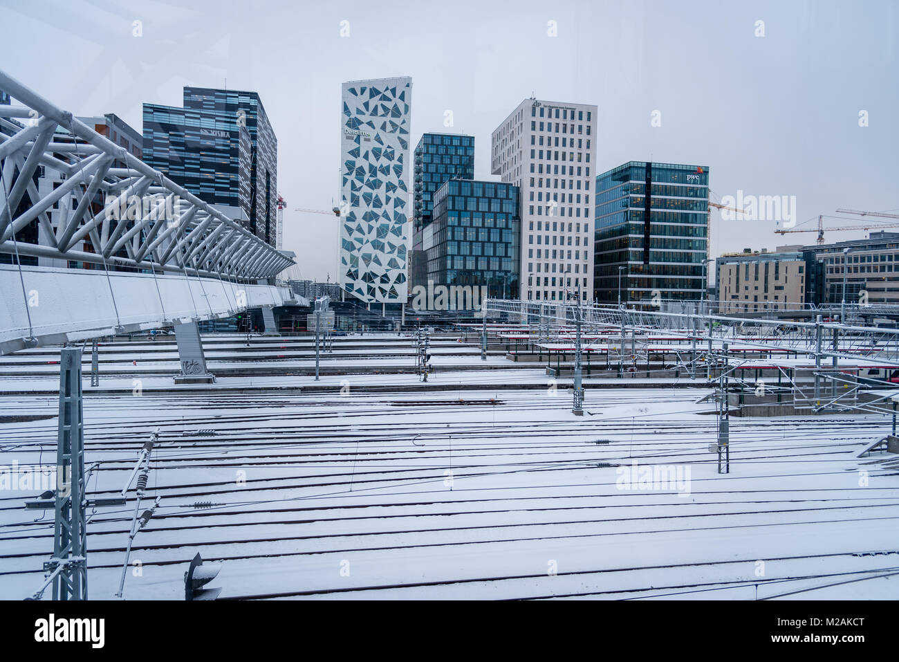 Progetto di codice a barre, Oslo, Norvegia Foto Stock