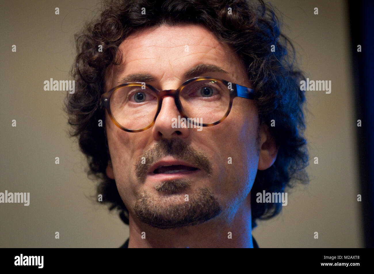 02/02/2018 L'Italia, Lombardia, Crema, Danilo Toninelli deputato italiano del Parlamento per un 5 stelle movimento Foto Stock