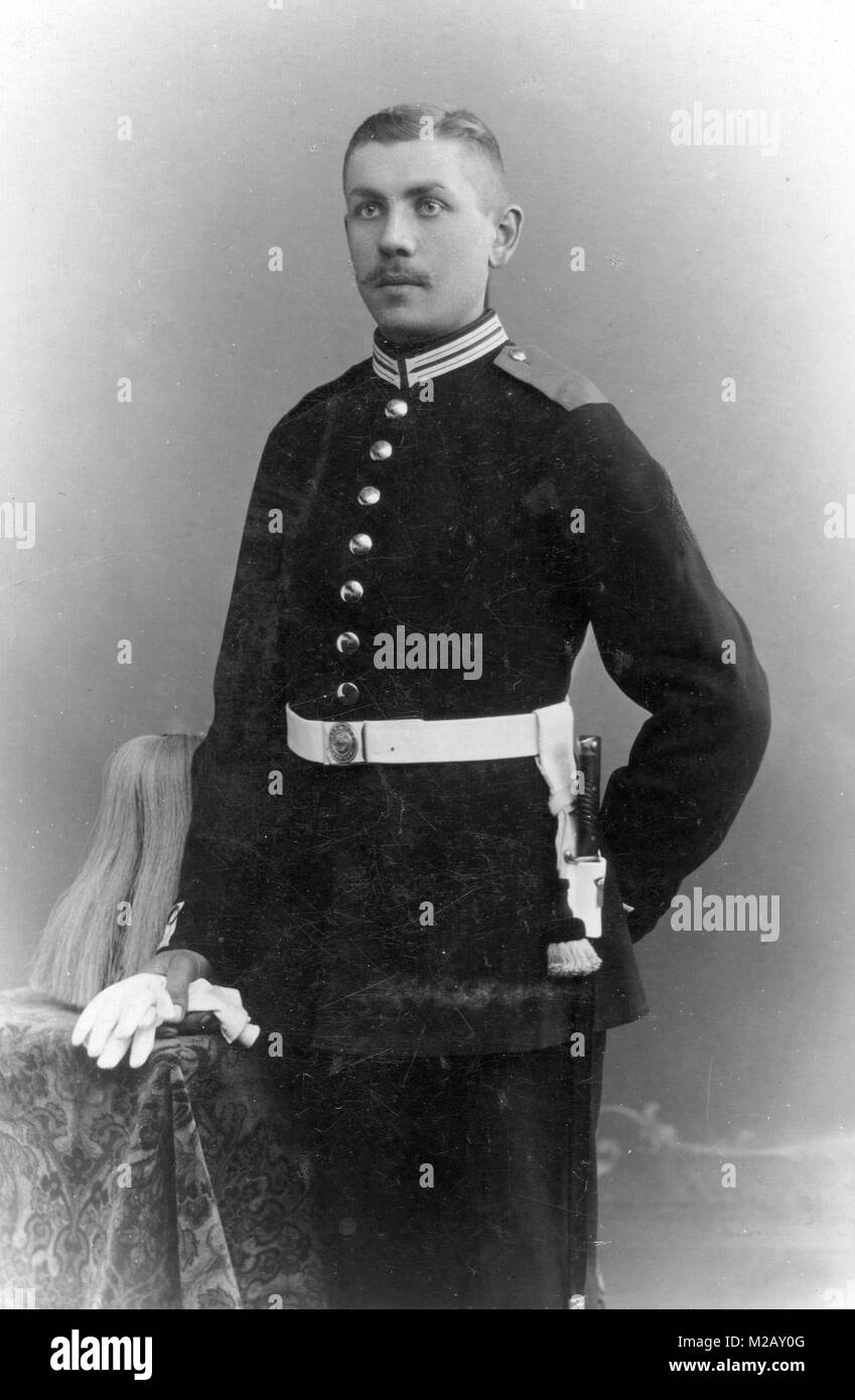 3a piedi le guardie. Soldato prussiano WW1 Foto Stock